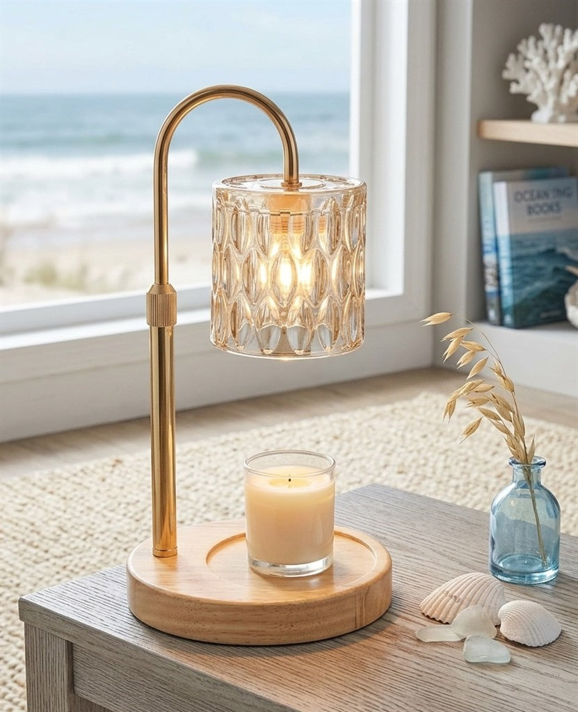 Bulk 4 Timeless Crystal Candle Warmer Lamp 16x12x25/35cm