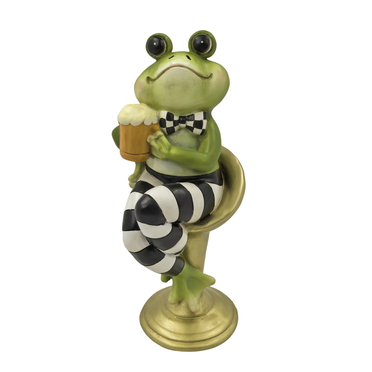 Bulk 6 Polyresin Sitting Frog Decor