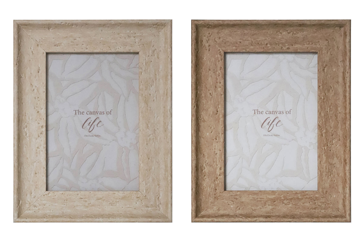 Bulk 24 Ps Photo Frame Oslo Natural 10x15cm 4x6in 2 Asst