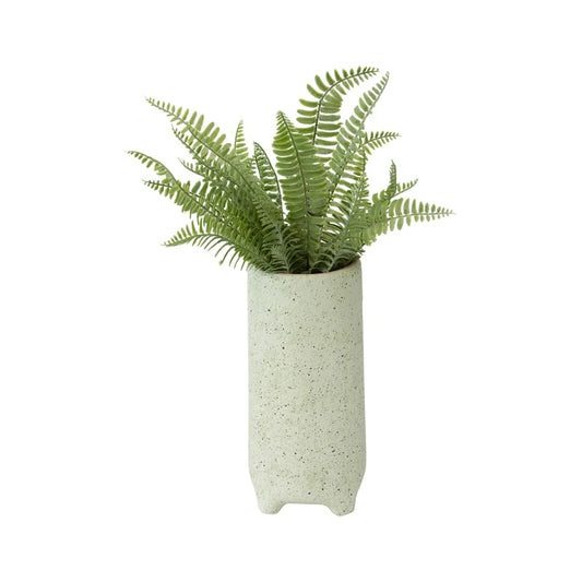 Tall Rugged Glaze Footed Planter w Hole & Plug 26cm - Image 2