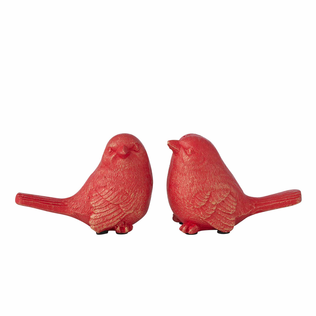 Set/2 Asst Red/Gold Birds 11.5*6.5*8cm