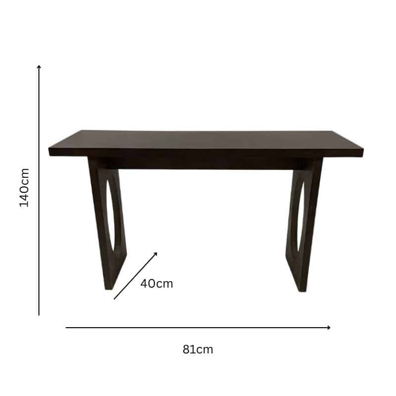 Console Table W Oval Cut-Out Legs 140cm - Image 2