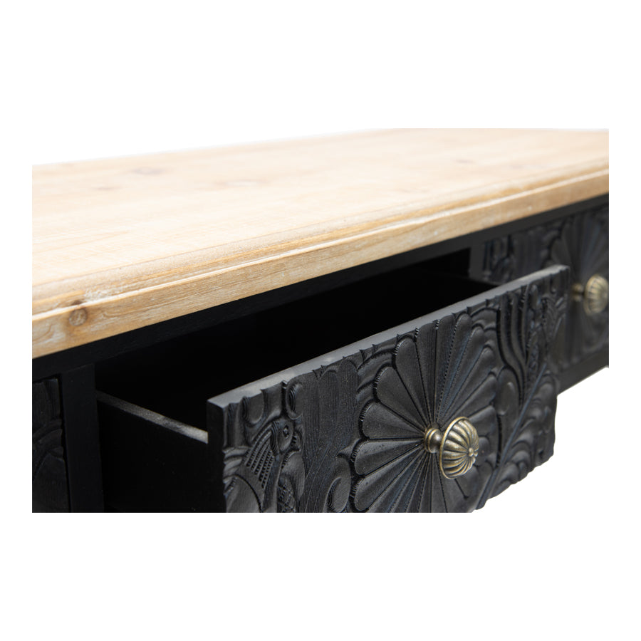 Palais Ornate Moulded 3-Drawer Console Table 120x81cm - Image 3