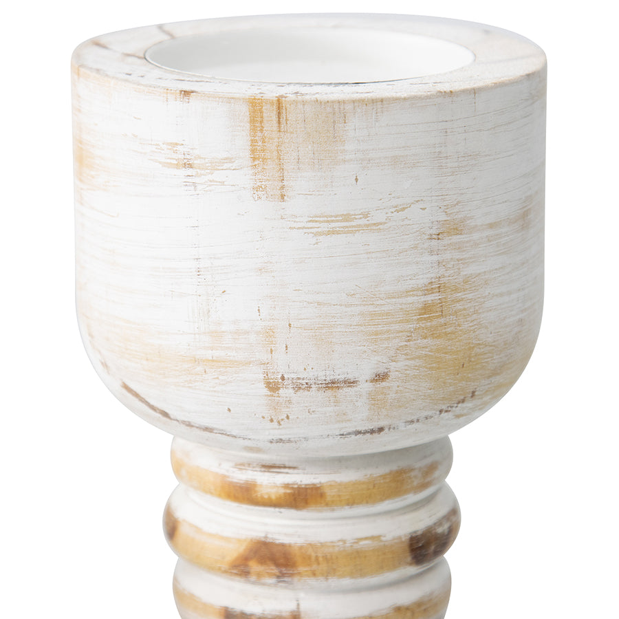 Contemporary Carved Loop Pillar Candleholder 30cm - Image 4