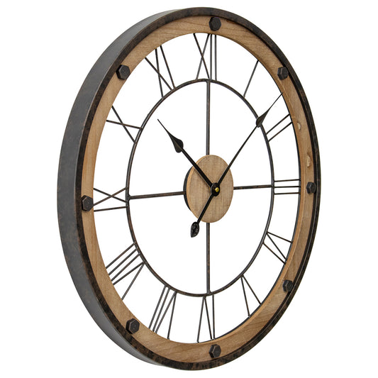 Industrial Floating Wall Clock 61cm - Image 2