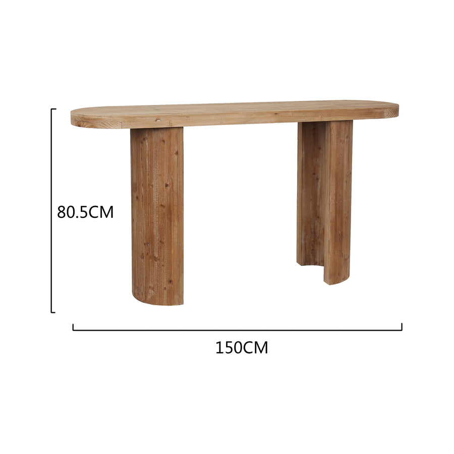 Oval Emporium Curved Console Table 150cm - Image 2