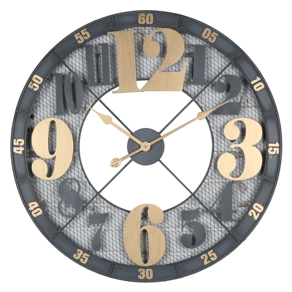 Modern Look Iron Round Wall Clock 68cm
