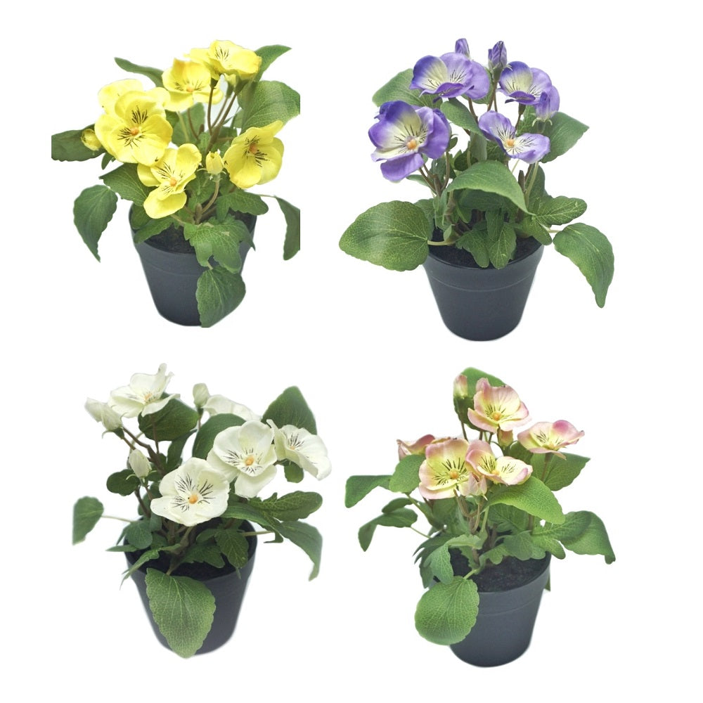 Set 4 Artificial Flowers 19cm