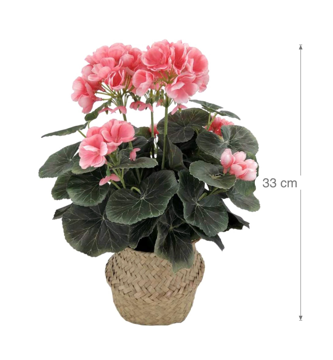 Artificial Pink Hydrangea in Pot 33cm