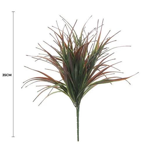 Artificial Brown Tipped Grass Plant UV Resistant 35cm - Image 2