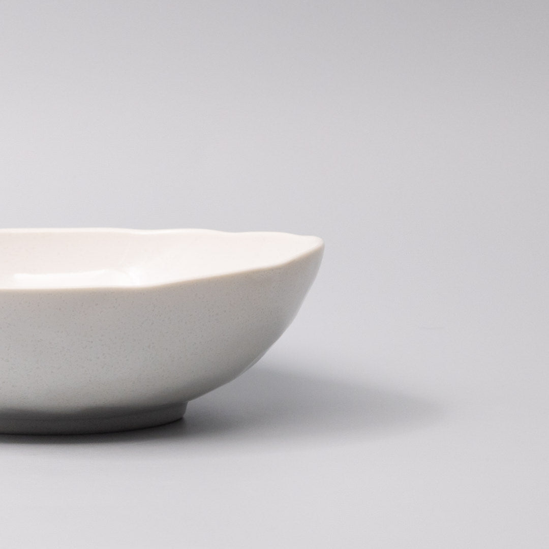 Bowl Oval 20cm Parchment White Glaze - Image 4
