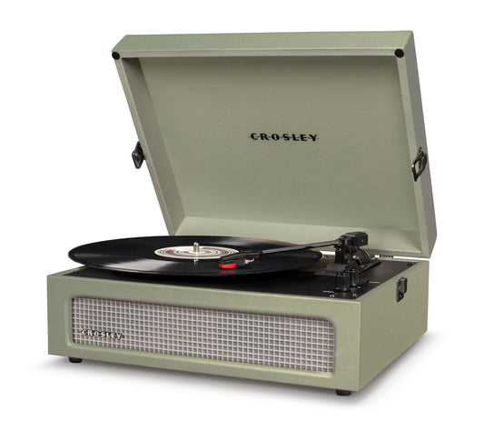 Crosley Voyager Sage - Bluetooth Portable Turntable & Record Storage Crate