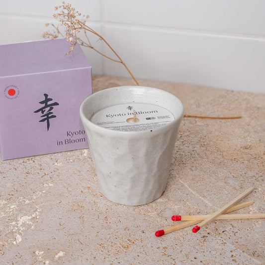 Candle Herbal Mint White Ceramic 180g - Image 2