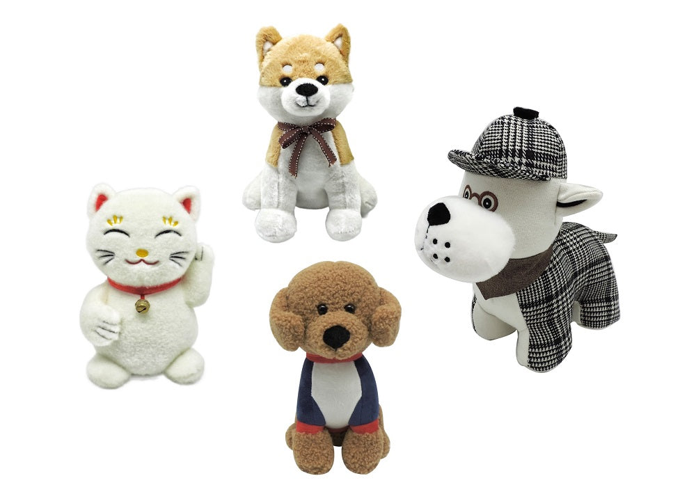 Set 4 Cute Cat & Dog Door Stopper 23cm