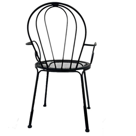 Set 2 Outdoor Vintage Chair w Arms 88cm - Image 2