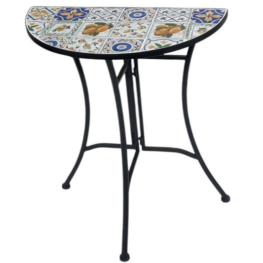 Zen Enclave Outdoor Half Round Table 69cm - Image 2