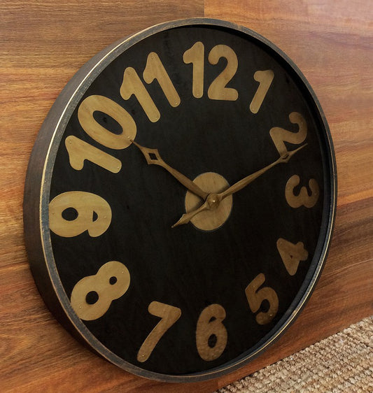 Large Luxor Glass Front Wall Clock 76cm