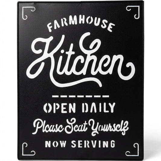 Farmhouse Kitchen Metal Sign 42cm
