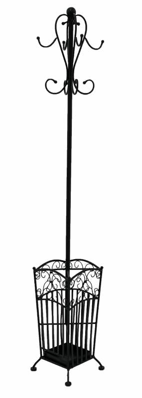 Coat Stand Square Black 180cm