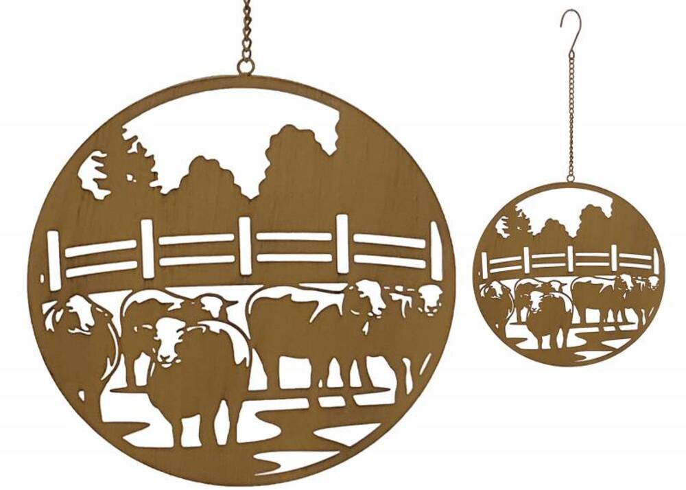 Sheep On The Farm Wall Hanging 56cm