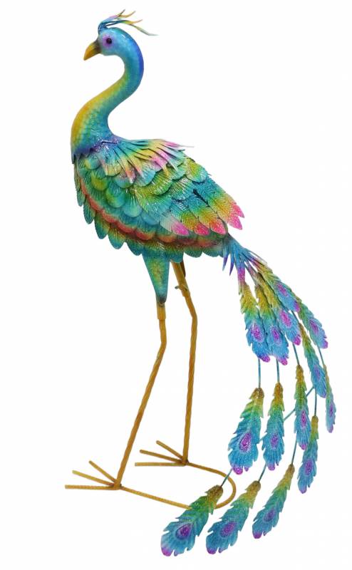 Carnaby Metal Peacock Statue 82cm