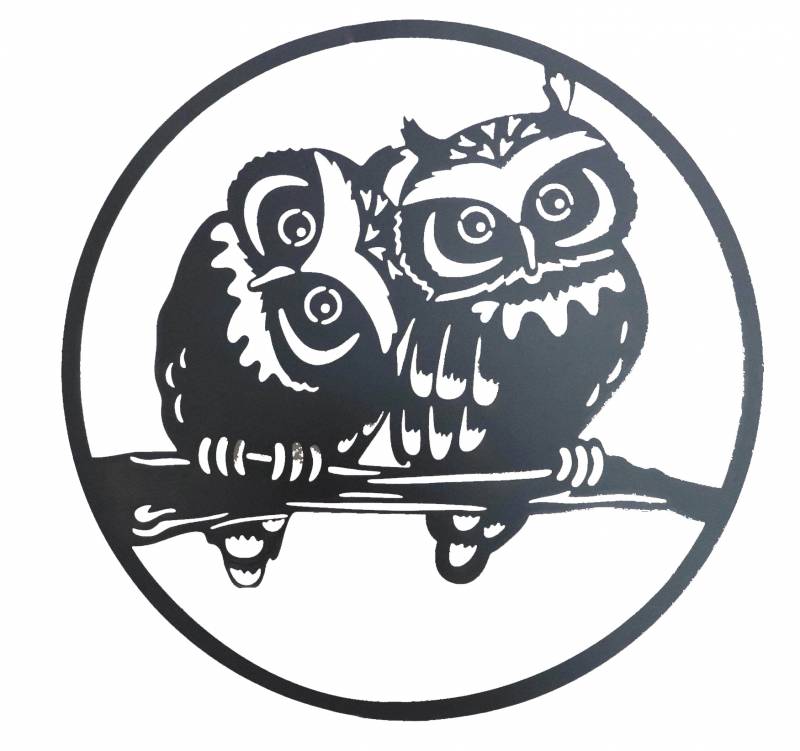 Round Owl Wall Art 60cm