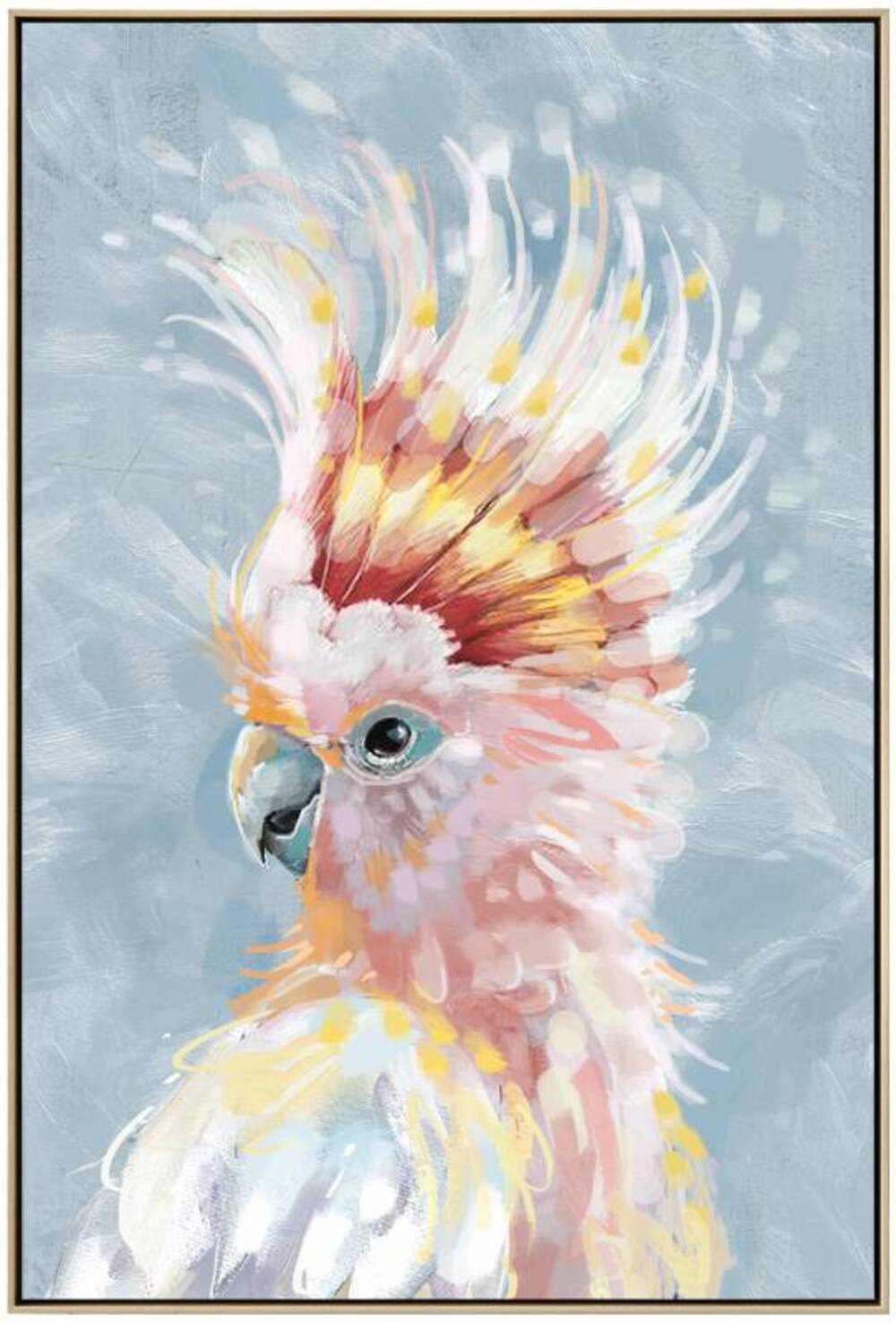 Cathy Cockatoo Framed Canvas 90cm