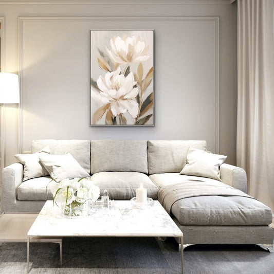 Terra Flower Framed Canvas 120cm