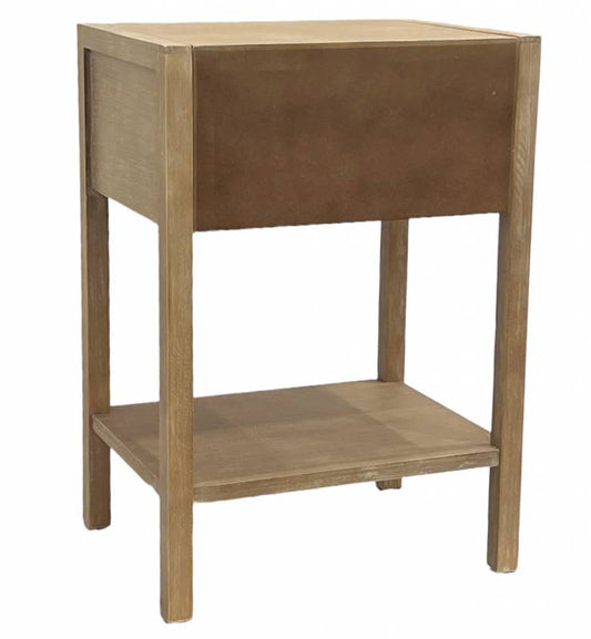 Whitecliff w Drawer Bedside Table 68cm - Image 2