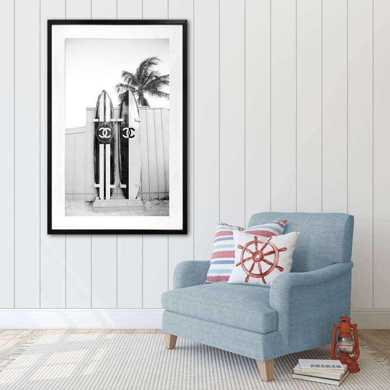 Luxury Surfboard Artwork Framed w Glass Front 120cm - Image 4