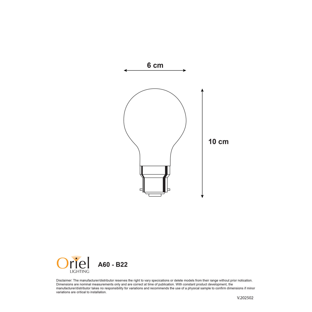 6W / B22 / 4000K Dimmable - Frosted Filament LED A60 4000K B22