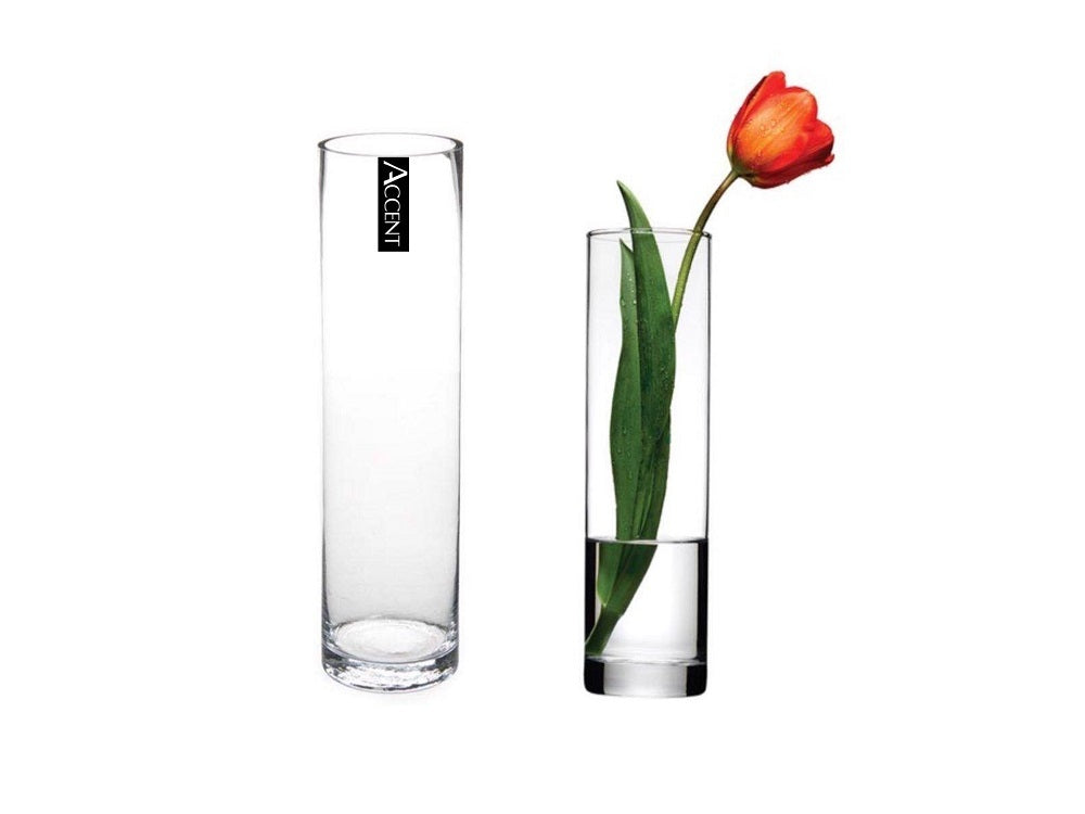 bulk 12 Glass Cylinder Vase Flower 20cm - Image 2