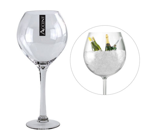bulk 4 Glass Vase Wine Glass Flower 42cm - Image 2