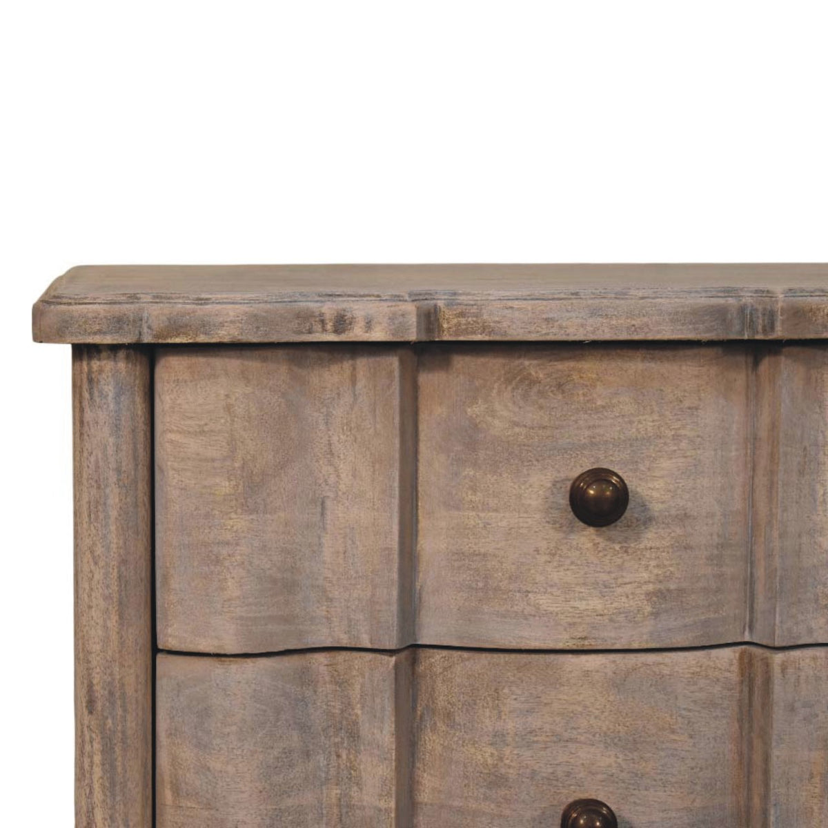 Lume Washed 3 Drawer Bedside 63cm