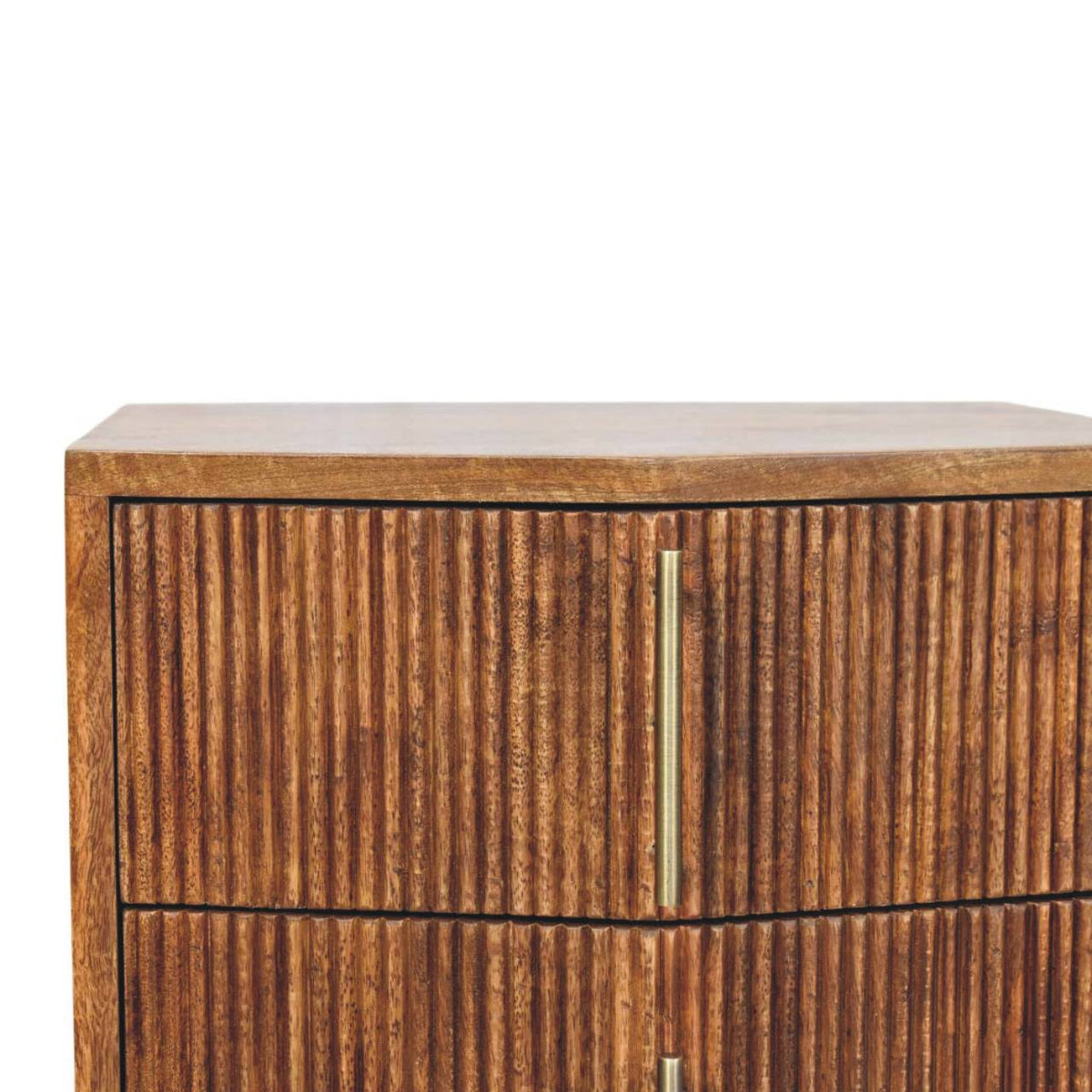 Louvre Fluted Bedside Table 55cm