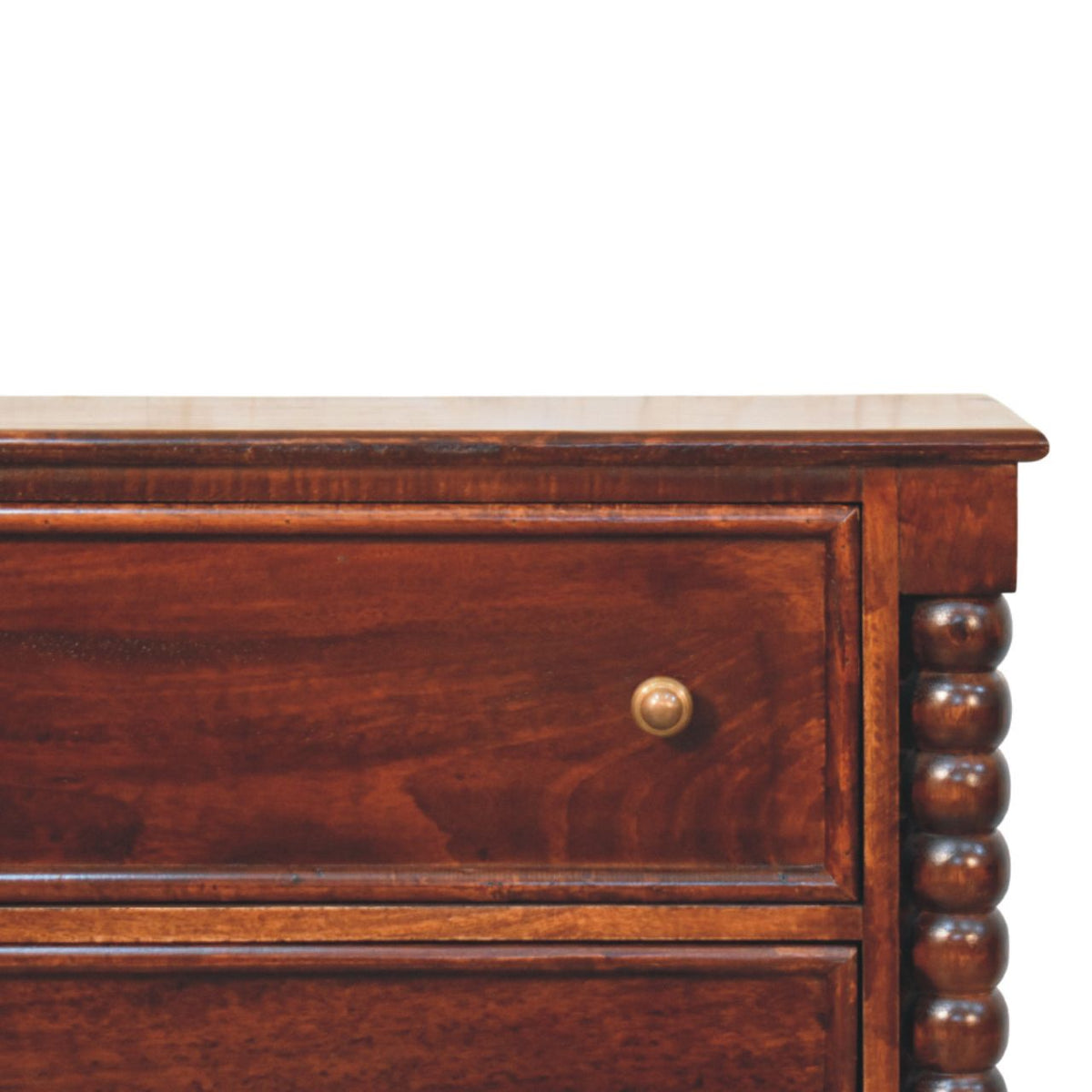 Spindle Winewood 3 Drawer Chest 80cm