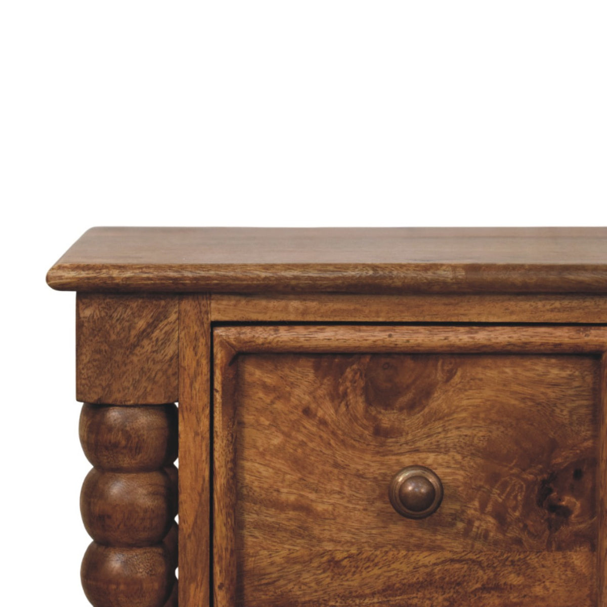 Spindle Amber Oak Bedside 55cm