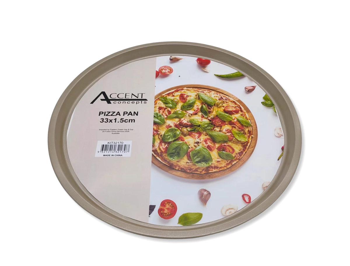 Champagne Gold Pizza Pan With Holes 33x1.5cm