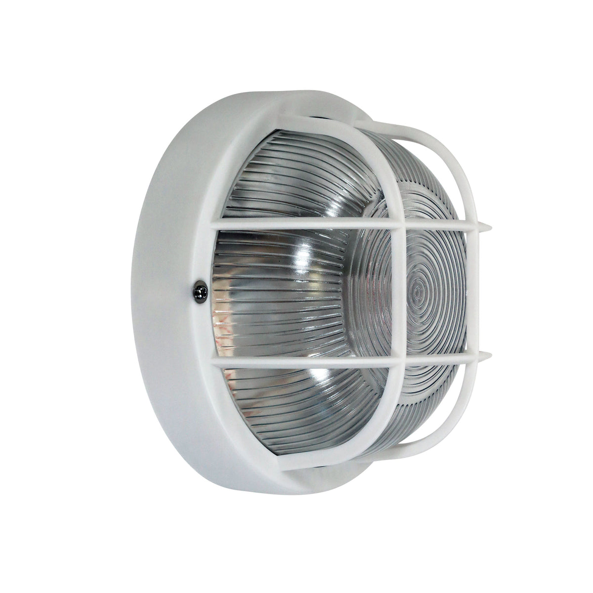 E27 IP54 Outdoor Bunker Acrylic and Glass - Rund White