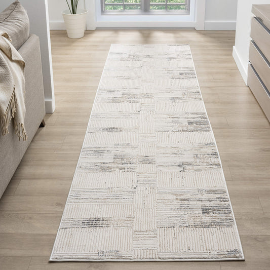 Luxley 590 Sand Modern Hallway Runner
