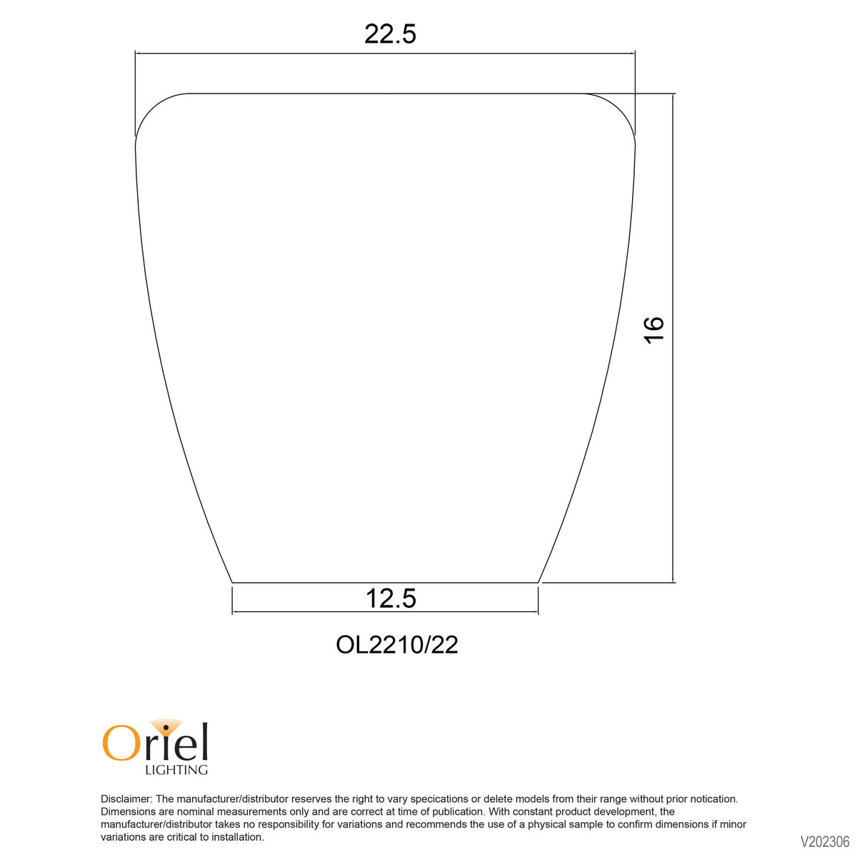 23cm Opal Matt Glass DIY Shade - Phil Large