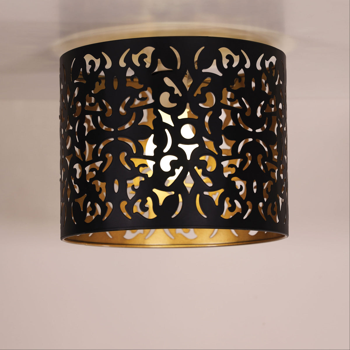 25cm Laser Cut Metal DIY Ceiling Light with a Golden-Coppper Inner - Vicky Copper
