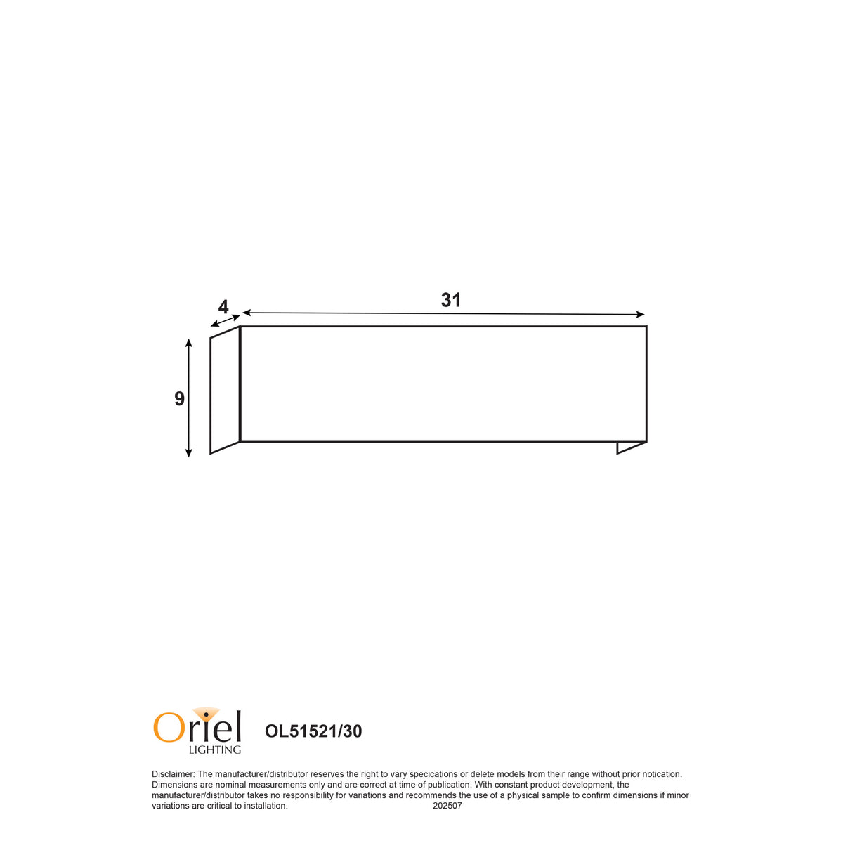 Tricolour LED Wall Light - Rafter.30 White