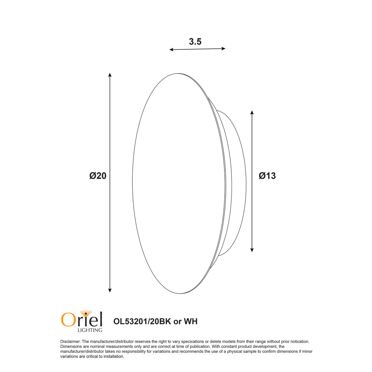 Tri-Colour LED Wall Light - Dot.20 White