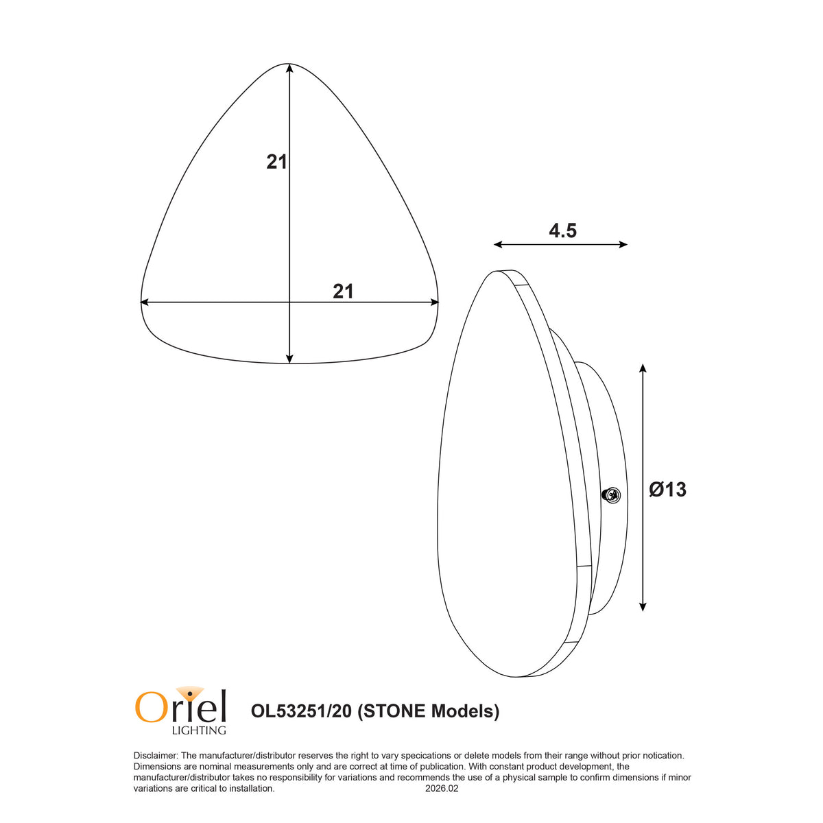 Tri-Colour LED Wall Light - Reul.20 Travertine
