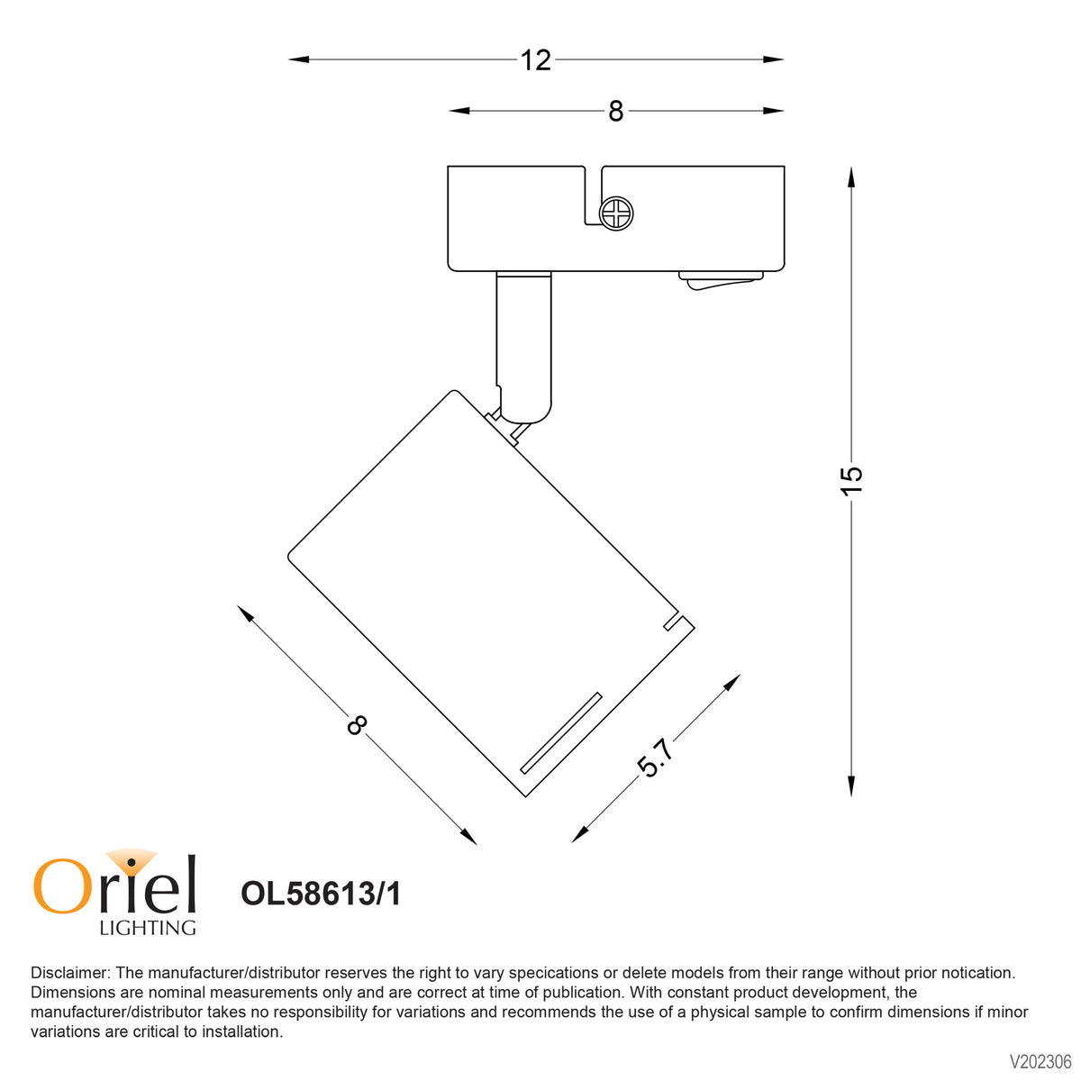 LED Ready Spotlight with Switch - Baril Switched White