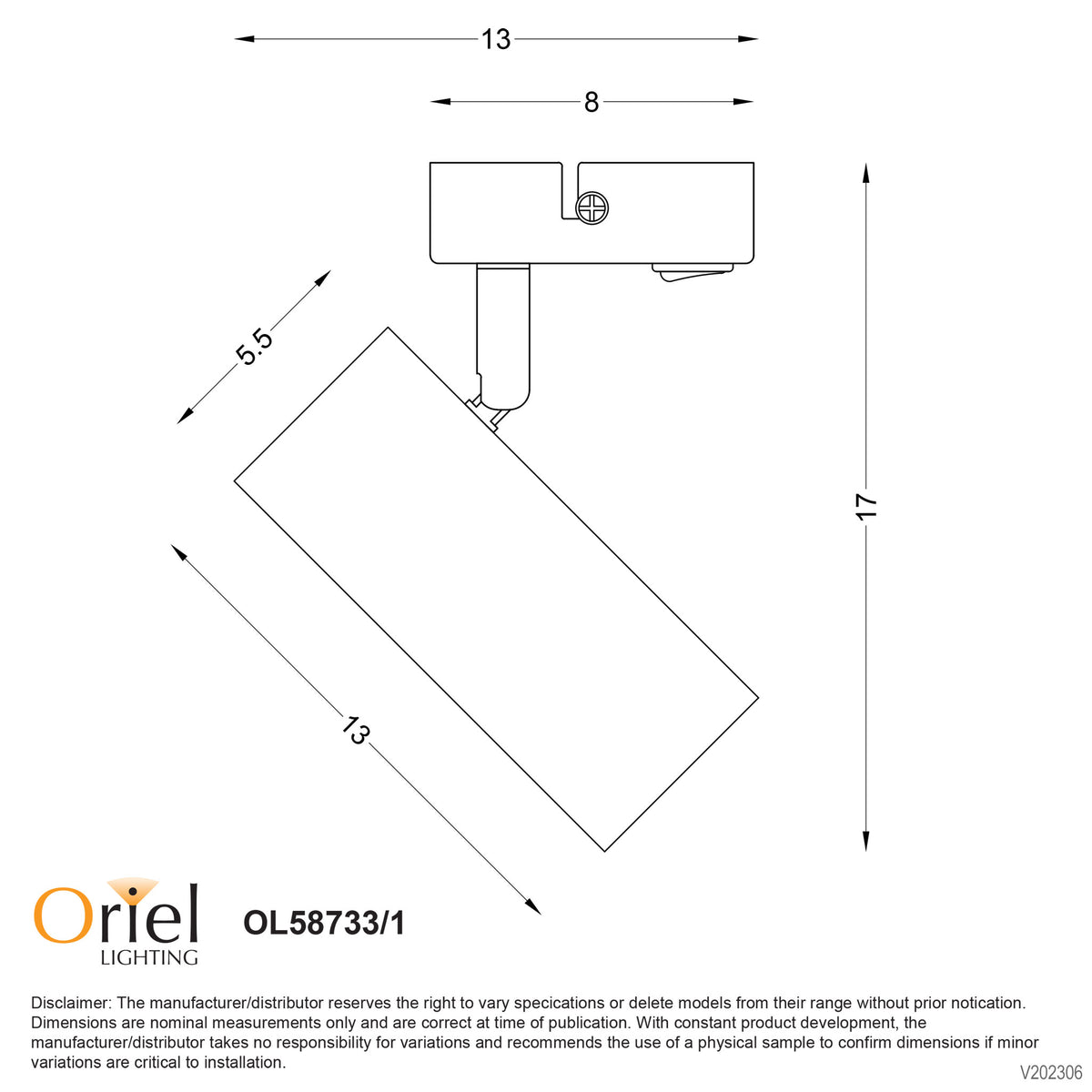 LED Ready Spotlight with Switch Black - Ultra Switched Black
