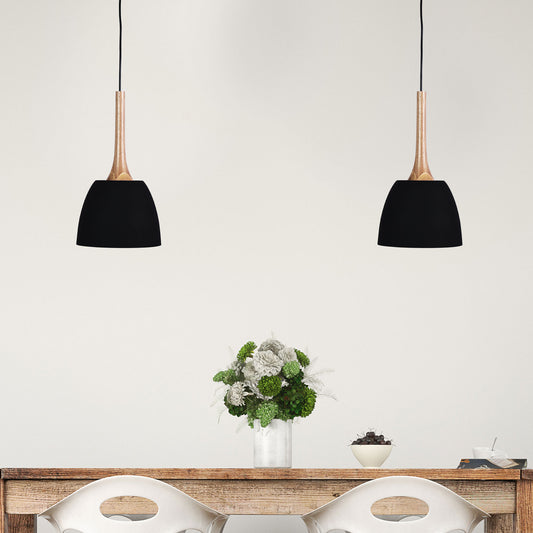 Urban Retro Industrial Style Pendant Black - Malt 22 Black