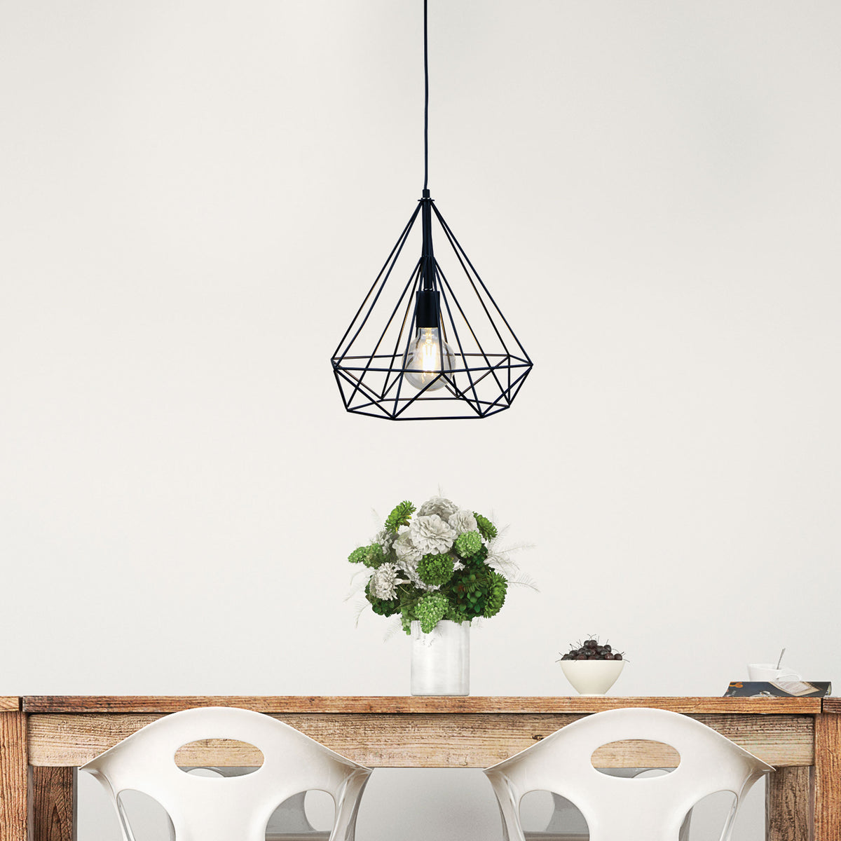 Geometric Urban Style Pendant - Lenox Black