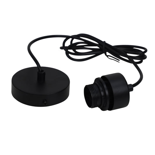 180cm E27 Suspension Kit Black W/black - Parti Cord Black